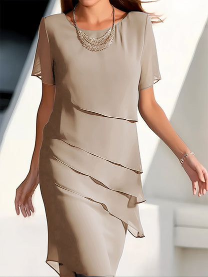 Emma™ | Silk Chiffon Pleated Dress